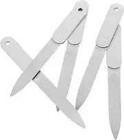 DECORNIJIA 5pcs Double-sided Stainless Steel Nail File Nail Trimming Tools for Fingernails and Toenails Efficient and Smoothing Portable Manicure Pedicure Kit for Home and Travel
