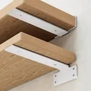 6 Inch Floating Shelf Brackets White, Hidden Invisible L Shelves Brackets, 1/...