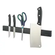ACA 40CM Black 304 SS Magnet Knife Holder Utensil Rack Wall Mount Tool Shelf