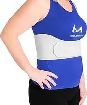 BraceAbility Rib Injury Binder Belt | Women's Rib Cage Protector Wrap for Sore or Bruised Ribs Support, Sternum Injuries, Pulled Muscle Pain and Strain Treatment (Female - Fits 34”-60” Chest)