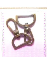 Bag Swivel D Hooks 25 mm Satin Bronze (2)