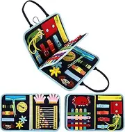 HNYG Fidget Blanket for Adults with Dementia, Alzheimer's, Autism, Anxiety Relief, Sensory Blanket, Neutral Color, Rectangular Shape, Unisex, Variety Pack