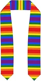 [EdWal] Rainbow print Graduation Stole and Sash Class for Unisex Adult Honor Stole Honor Stole of 2025