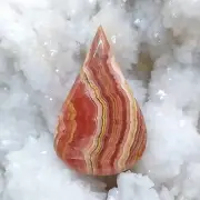 Rhodochrosite, cabochon, gemstone, mineral, rock, semi-precious, #C-88