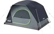 [Coleman] Skydome Camping Tent, 2/4/6/8 Person Weatherproof Tent with 5 Minute Setup, Includes Pre-Attached Poles, Rainfly, Carry Bag & Roomy Interior