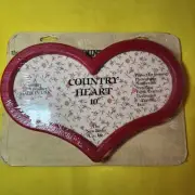 The New Berlin Co. Inc. Red Country Heart Woodgrain Needlework Craft Frame 6x10”