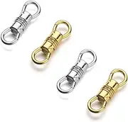 Zpsolution Double Opening Swivel Clasp for Necklace, Clasp Connector for Pendant, Necklace Charm Holder Silver/Gold 4PCS