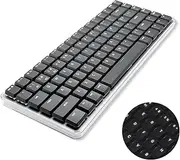 [Macally] Wireless Mechanical Keyboard for Mac | Compatible Bluetooth Apple Keyboard (75% Size, Blue Tactile Switches) Compact, Multi Device, Backlit for MacBook Pro/Air, iMac, Mac mini/Pro