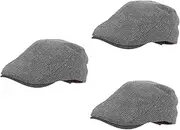 [Kisangel] 3pcs Unisex French Beret Hat Men's Sun Hat Fishing Hiking Beret Decorative Beanie Cap for Travel