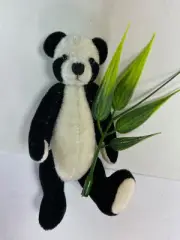 World of Miniature Bears By Theresa Yang #87-2BK 4" Plush Panda Bear Black