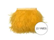 10 Yards - Golden Yellow Ostrich Fringe Trim Wholesale Feather (Bulk) Dress