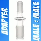 Pyrex Clear Ground Glass on Glass Adapter Male to Male Converter Free Shipping