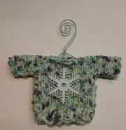 Multicolored with Glittered Snowflake Mini Sweater Christmas Ornament