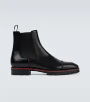 [Christian Louboutin] Christian Louboutin Melon leather Chelsea boots AU 5 black