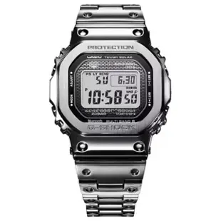 【CASIO 卡西歐】G-SHOCK 全金屬太陽能智慧藍牙電波錶-銀色(GMW-B5000D-1)