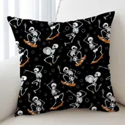 Halloween Funny Skeletons Cushion Cover