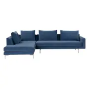 Edge V2 L Shape Sofa with Chrome Legs