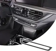 DIYUCAR ABS Plastic Car Central Control Volume Button Button Frame Cover Trim Sticker Compatible with B-M-W 1 2 Series F40 F44 2020-2024 Interior Accessories (Carbon Fiber)