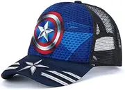 [MsLuLA] Anime Men Sports Baseball Cap Cap-tains AME-ricas Hat Snapback Hat for Men Boys Girls Adjustble