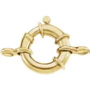 14K Solid Gold or Silver Super Jumbo Spring Ring w/Figure 8 Luxury Clasp Chain