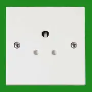 1 Gang 2A Round 3 Pin Mains Wall Socket, 2 Amp Type M Outlet