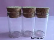 5pc 8ml clear Glass Bottles with CORKS Jars Small wishing BOTTLE for Decorate