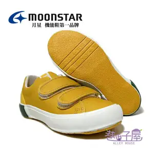 Moonstar月星 童鞋 日本製 2E寬楦 魔鬼氈 休閒鞋 帆布鞋 [MSC22233] 黃【巷子屋】