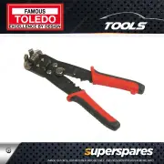 Toledo Heavy Duty Wire Stripper Crimper Cutter 210mm with Plastic moulded handle
