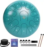 Steel Tongue Drum 12 Inches 15 Notes Musical Instruments Drum Handpan Percussion