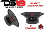 DS18 PRO-GM8B 8" Inch Mid Range Bass Loudspeaker 580W Watts Power 8 Ohm Midbass