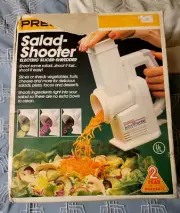 Vintage Presto Cordless Salad Shooter 02950 Slicer Shredder NEW OPEN BOX 1989