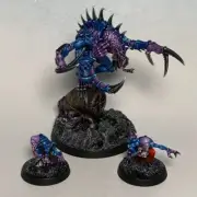 Hand Painted Genestealer Cults Patriarch + 2 Familiars * Tyranids Broodlord 40k