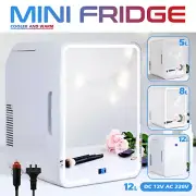 Mini Beauty Fridge Portable Cosmetics Refrigerator LED Makeup Mirror Cooler