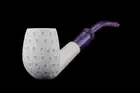 Lattice Bent Egg Pipe By Tekin-new-block Meerschaum Handmade W Case#1537