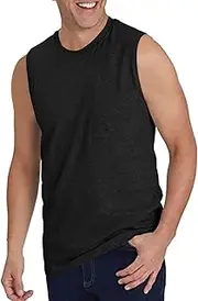 [Generic] Men's Tank Tops Solid Color Muscle Workout Gym Shirts Moisture Wicking Lightweight Summer Casual Sleeveless Shirt
