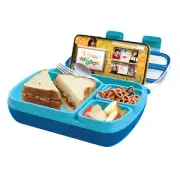 Bento Style Lunch Box with 4 Compartments, Tasty - Blue