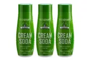 3x SodaStream Classics Cream Soda 440ml Sparkling Water Syrup Drink Mix Makes 9L