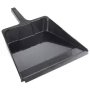 Back of House Large Dust Pan Fine Debris Strip Plastic Black 16x18x5 1/4 Inch