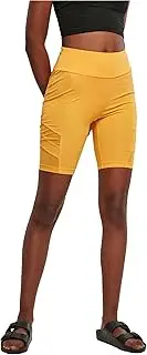 [Urban Classics] Women's Ladies High Waist Tech Mesh Cycle Shorts Yoga