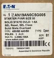 NEW Eaton AN19AN0C5G005 Starter FVNR Size 00 1-5A Overload 480/440V Coil 3P