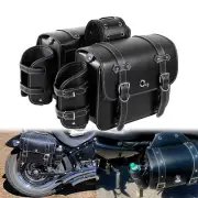 Black Motorcycle Side Saddlebags For Kawasaki Vulcan VN 800 900 1500 1600 1700