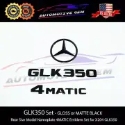 GLK350 AMG 4MATIC Rear Star Emblem Black Letter Badge Logo Set for Mercedes X204