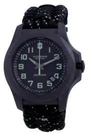 Victorinox I.N.O.X. Carbon Black Textile Diver's Quartz 241859 200M Men's Watch