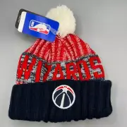 Washington Wizards Hat Youth Red Blue NBA Cuffed Beanie Pom Pom Cap New