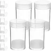KALLORY 10Pcs Coin Storage Tube Container Transparent Holder for Collection User Friendly Design Efficient Space Saving Cylindrical Shape for Quarters and Other