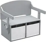 Delta Children MySize Kids Convertible Activity Bench - Greenguard Gold Certified, Grey