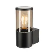 Brilliant Black Denison Fixed Wall Light With 7W LED Globe