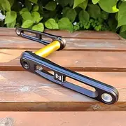 Bicycle Crankset, 1 Pair Bike Crank Arm 165mm 170mm 175mm Bicycle Aluminum Alloy Single Chainring Hollow Integrated Crank Arm Bracket for Road Bike