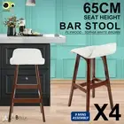4X Wooden Bar Stool Bentwood Barstools Dining Chair Kitchen Cafe SOPHIA WHITE