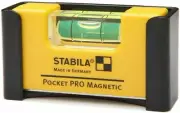 Stabila PROMAGNETIC POCKET LEVEL WITH BELT CLIP V-Grooved Measuring Surfaces